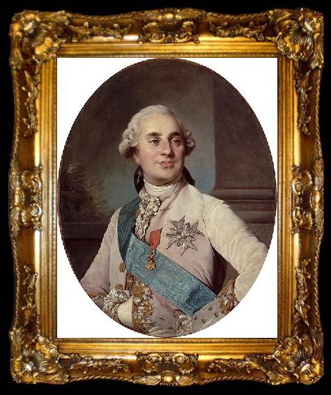 framed  Joseph-Siffred  Duplessis Portrait of Louis XVI, ta009-2